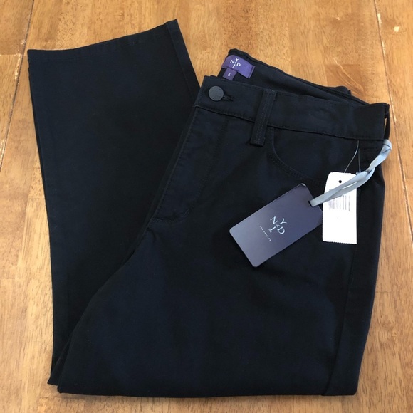 NYDJ  Made in USA Women’s Crop Black Denim Pants Size 6 - Picture 2 of 7
